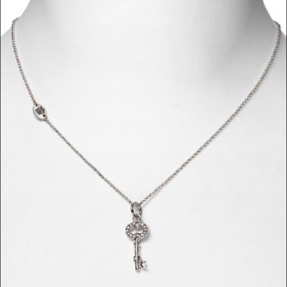 Juicy Couture silver key necklace